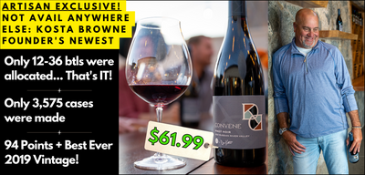 Dan Kosta's (Browne) NEXT $62 PINOT!! 94pts, Artisan EXCLUSIVE, 12-36 btls ONLY!