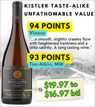 94pt Kistler Imposter $16-19 btl Year's #1 Selling Chard