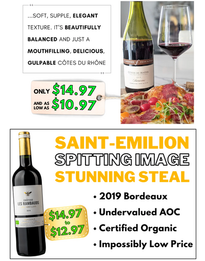 "Mind-Blowing Smoking-Values " $9-$15 Bordeaux, Rhone & Spanish Stunners