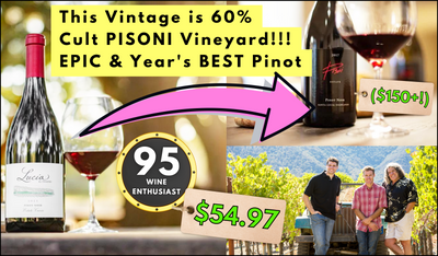 Love ROAR & Sea Smoke? 95pt Cult PISONI Lucia Pinot < $55 will blow you away