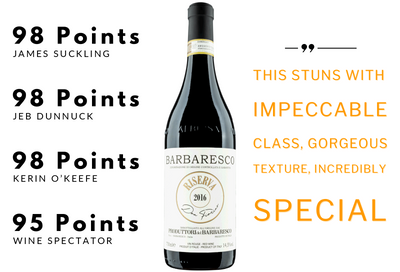 3x 98pt Produttori Barbaresco "STUNS w Impeccable Class" Only 3-12 btls of each