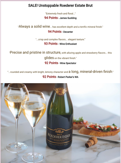 Roederer "PRISTINE" Brut SALE⚡️2x 94pt Greatest USA Bubbly