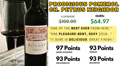 $65 🆚 $5,000 Petrus Next-Door 97pt Pomerol (1.4 km) "BEST EVER, SEXY, PLEASURE-BENT"