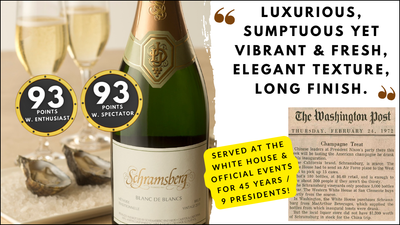 America's Top 3 Finest Bubbly: 97pt Roederer. 96pt J Cuvee. 93pt Schramsberg