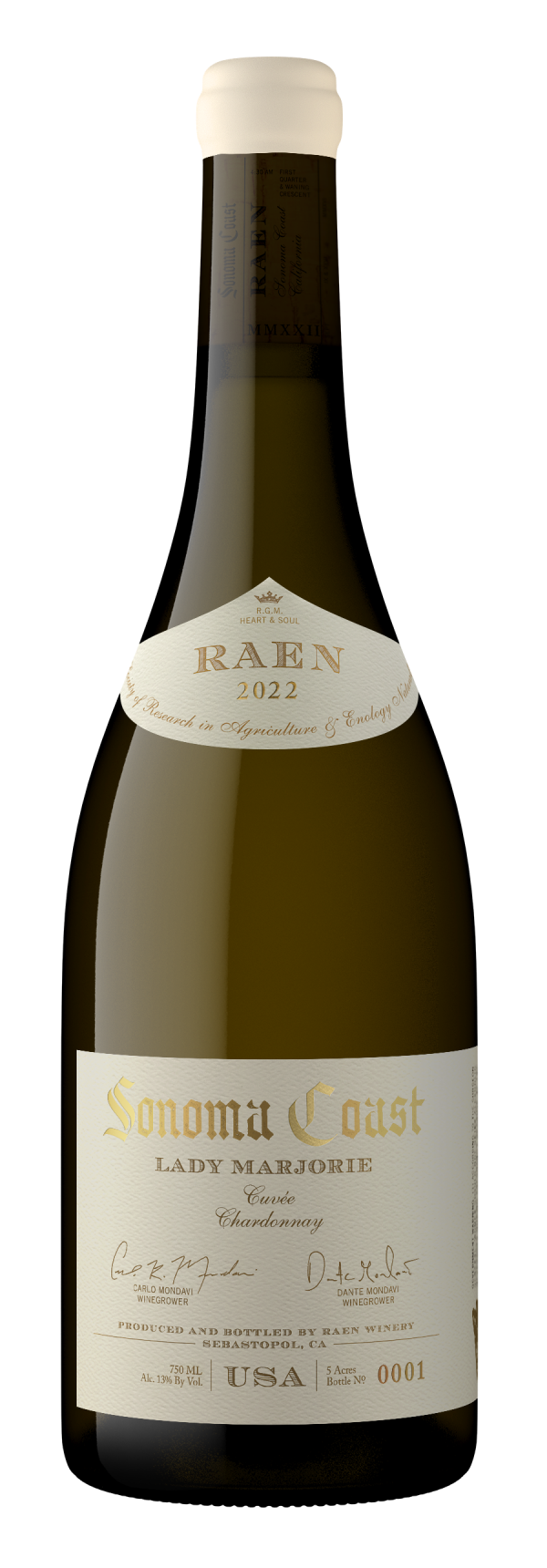 RAEN Lady Marjorie Chardonnay 2022 (Sonoma Coast, California) [JS 99